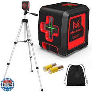 lot 19632 image: Motovera Self-Leveling Cross Line Laser Level with Tripod