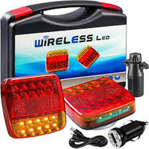 lot 19642 image: Wireless LED Trailer Light Kit Set with Magnetic Base