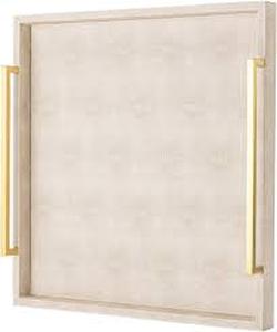 lot 19656 image: Decorative Serving Tray with Brass Handles Large