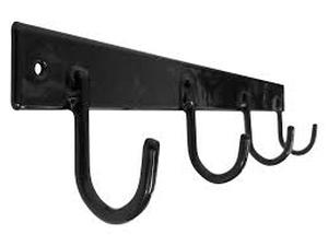 lot 19720 image: LSK Yoga Mat Holder Wall Mount, Black Yoga Mats Storage Rack, Home Gym Storage with Metal Floating Shelf for Storing Fitness, Yoga Mat Rack with 5 Hooks for Hanging Foam Rollers and Resistance Bands