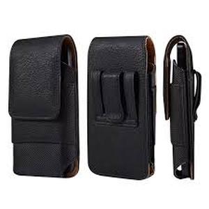lot 20095 image: Black Leather Phone Holster Belt Case