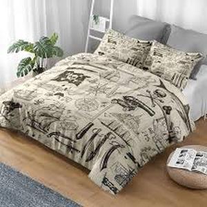 lot 20098 image: Pamnest Comforter Set Full Size, Pirate Vintage Skull Soft 3 Pcs Bedding for Kids and Adults, Nautical Sea Retro Comforter Set with 2 Pillowcases, for Bedroom Bed Decor