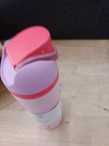 lot 1808 image: Owala FreeSip Sway Insulated Stainless Steel Water Bottle with Two-Way Spout, Built-In Straw and Bucket Handle, Made for Travel, School, and Sports, 40oz, BPA Free, Leak Proof, Pink Angel Food Cake