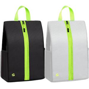 lot 2373 image: GLORIEROO Smell Proof Shoe Bags for Travel-Soccer Cleat Bag Smell Proof with Active Carbon Fabric  Odor-Absorbing Water-Resistant Track Shoe bags for Sports (Black & Grey, UP TO US14)