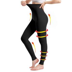 lot 2382 image: 20-30mmHg Footless Medical Compression Pantyhose (Black, L)