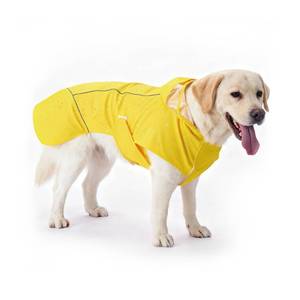lot 2400 image: Waterproof Dog Raincoat with Clear Hood & Reflective Strips, Adjustable Pet Rain Jacket for Medium Dogs (7-12KG,Body13.5iN Chest17-18.5in Neck13-14.5in), Secure Fit & Easy-On Design(Medium)