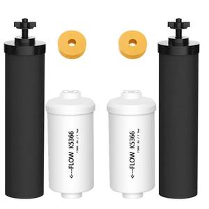 lot 3475 image: Virego Gravity Water Filters for Berkey Water Filter Replacement, Replacement for BB9-2� Black Filter & for PF-2� Fluoride Filters Combo Packs,Compatible with Berkey Gravity Water Filter System,NSF 42