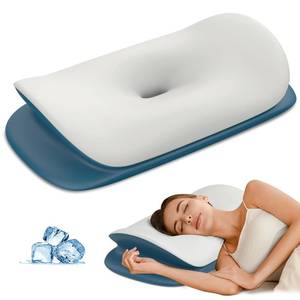 lot 3477 image: Olumoon Cervical Neck Pillow - Ergonomic Memory Foam Contour Pillows for Side, Back & Stomach Sleepers, Cervical Pillow for Neck Support Sleeping with Breathable Cover