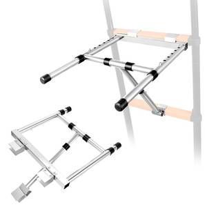 lot 3481 image: SINMEIRUN Ladder Stabilizer for Roof and Gutter, Heavy Duty Stainless Steel Stand-Off with Adjustable Extendable Arms, Triangular Support for Painting, Cleaning & Wall Protection, Universal Fit