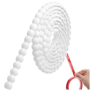 lot 4116 image: Leinuosen Flexible Molding Trim Peel and Stick for Walls 10ft Decorative Bead Pearl DIY Wall Trim for Bathroom Mirror Frame Border Backsplash Tile Ceiling Cabinet TV Wall Edge(White, 10ft 20 mm)