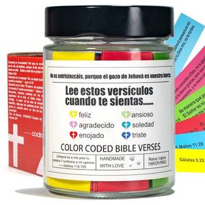 lot 4131 image: Spanish Bible Verse Jar,Leeme Cuando te Sientas Vers�culos en Espa�ol,Tarro de Vers�culos B�blicos en Espa�ol,Christian Gifts For Women spanish,Easter Gifts,Regalos Cristianos para Mujer,Cumplea�os