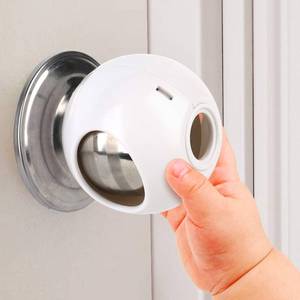 lot 4140 image: Door Knob Safety Cover for Kids (4 Pack) New Shape & Structure Design Child Door Knob Covers Prevent Children from Opening Doors Baby Safety Door Knob Locks Fit Most Knobs