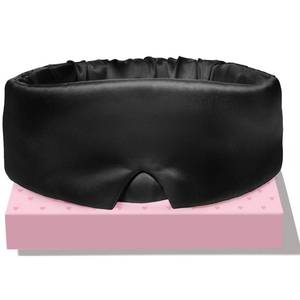 lot 4143 image: LitBear 100% Mulberry Silk Sleep Mask for Women & Men, Soft and Comfortable Eye Mask for Side Sleepers, Blackout Sleeping Mask for Home, Travel, Office, or Napping (Black)