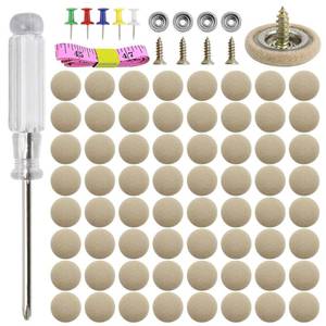 lot 4145 image: 65 Set Car Roof Headliner Repair Kits, 262 Pcs Auto Roof Snap Rivets Retainer for Interior Ceiling Cloth Fixing Repair Buckle with Installation Tool (Beige Flannelette)