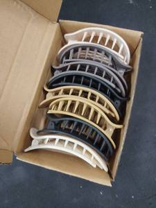 lot 6328 image: 8Pcs Matte No-Slip Flat Claw Clips,Duckbill Hair Clips for Women, Simple Elegant flat hair clips for Thick Thin Long Short Hairs,flat claw clips for women (8Pcs,Mix-A)