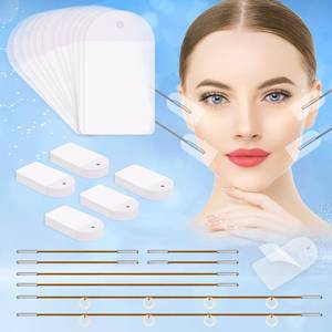 lot 6402 image: Neck Tape Lifting Invisible,Face Tape Lifting Invisible 100PCS Face Lift Tapes and Bands with 8 Strings Facelift Tape for Face,Neck Tape Lift Turkey for Sagging Skin Double Chin Jowls Eyes Wrinkles