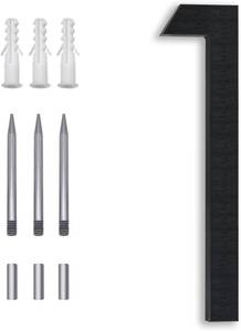 lot 6419 image: 8 Inch Floating House Numbers, Address Numbers For Houses Large Black Exterior Street Metal Modern House Numbers for outside Floating Mount Or Flush Mount Aluminum Home Door