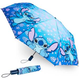 lot 6423 image: Disney Stitch Automatic Umbrella for Kids Teens Adults, Folding Telescopic Umbrella Lightweight Travel School, Gifts for Kids (Blue Stitch)