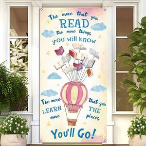lot 6424 image: Buxiuer The More That You Read The More Things You Will Know Door Cover Read Across America Reading Artwork for Back to School Classroom Library Door Decoration
