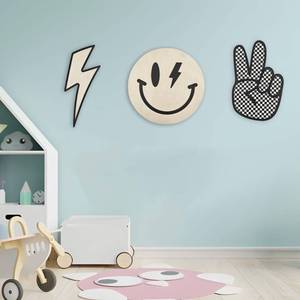 lot 6437 image: Xedatric Rad Little Dude Room Decor �� Peace Sign, Retro & Cool Stuff for Your Room �� 3-Piece Set, Ideal for Boy and Toddler Boy Rooms