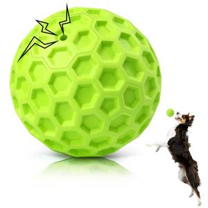lot 6445 image: DISSKNIC Indestructible Squeaky Dog Balls, Interactive Dog Toys for Aggressive Chewers Large Breed for Relieving Anxiety, Dog Chew Toys Balls for Aggressive Chewers, Outdoor Dog Toys Dog Water Toys