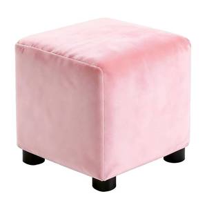 lot 6462 image: uxcell Square Footstool Slipcover, Stretch Foot Stool Protector Covers Jacquard Fabric Furniture Protector Cover Velvet with Elastic Bottom for Living Room Bedroom(Small, Light Pink)