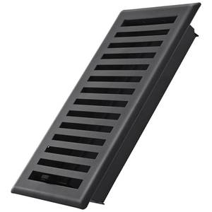 lot 10063 image: Flowild Floor Register 4X10 Inches, Heavy Duty Walkable Floor Vent Covers, Easy Adjust Air Supply Lever Decorative Floor Vents - Vent Covers for Home Floor - Matte Black