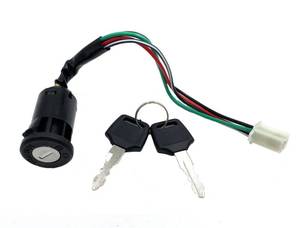 lot 10077 image: SAUTOP Pack of 2 Ignition Key Switch,4 Pin Ignition Key Barrel Switch Replacement for Chinese Dirt Bike, Motorcycle, ATV 50cc,70cc,90cc,110cc,150cc,250cc key missing