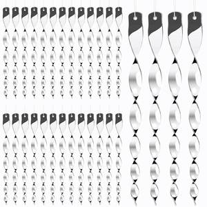 lot 10083 image: Hausse 30 Pack Bird Deterrents for Outside, Bird Repellent Hanging Silver Plastic Reflectors Scare Rods, Garden Decorative Reflective Scare Birds Away, Like Woodpeckers, Pigeons and Geese