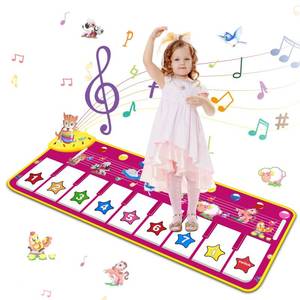 lot 11915 image: M SANMERSEN Piano Mat - Musical Keyboard Floor Playmat 39.5 Electronic Music Animal Touch Play Blanket Funny Xmas Gift Toy for 1 2 3 Year Old