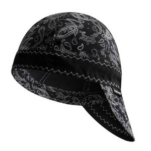 lot 12290 image: Fullsheild Reversible Welding Cap Flame Resistant CAT 2 Protective FR Welder Hats 6 Pannel Lightweight Printed for Men Women Paisley Black 7 38