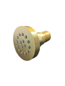 lot 14401 image: Brass Round Shower Body Spray Jets 4 Pack, HOMEDEC Spa Massage Nozzle 2inch Rain Showerhead Wall Mount Rainfall Shower Head Sprayer, Brushed Gold