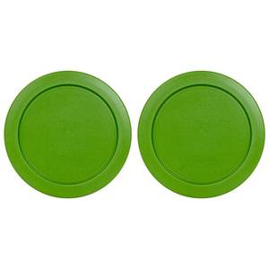 lot 14433 image: Replacement Lids fits Pyrex 2-Cup Glass Food Storage Container Bowls, 5-Inch Plastic Round Lids Covers for Pyrex 7200-PC, Airtight & Leakproof (2-Pack, Green)