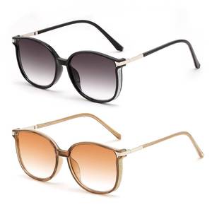 lot 14435 image: FEISEDY 2 Pack Stylish Reader Sunglasses for Women Fashion Lightweight UV400 Protection Full Lens Reading Glasses B0321 2.0x