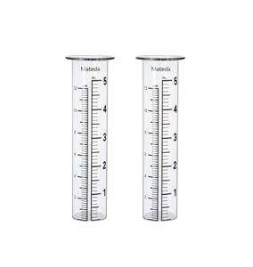lot 14437 image: Mateda 5 Capacity Rain Gauge Glass Replacement Tube, Lip Design, Great for Yard Garden Outdoor Home (2 Pack)