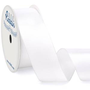 lot 16278 image: Ribbli White Double Faced Satin Wired Ribbon 1.5 Inch Christmas Ribbon for Gift Wrapping Wreaths Garland Tree Decoration Crafts Home Decor-Continous 10 Yards