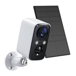 lot 16281 image: Solar Panel Security Cameras Wireless Outdoor - Battery Powered Cameras for Home Security WiFi Camera Surveillance Indoor System Floodlight Night Vison Alarm Motion Sensor Light Door Cam