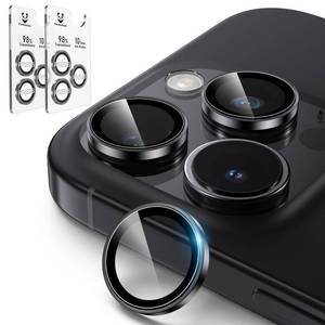 lot 16285 image: PandaShield 2-Pack Anti-Reflection Camera Lens Protector for iPhone 171615 Pro & Pro Max, Easy Installation,Anti-Scratch,9H Hardness,98% Ultra Clarity,Maintains Original Lens Design- Black