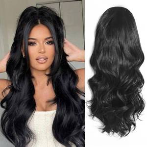 lot 16298 image: Siddiuop Half Wig 24 Inches Long Wavy Blonde Wig Clip in Half Head Synthetic Fibers Wigs Hair Extensions for Women Quick Weave Self Styled in 60 Seconds Half Wigs