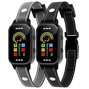 lot 16315 image: Bark Collar 2 Pack,Bark Collar for Large Medium Small Dogs 8-120lbs,Rechargeable Anti Bark Training Collar with 7 Adjustable Sensitivity, Barking Collar with Beep Vibration