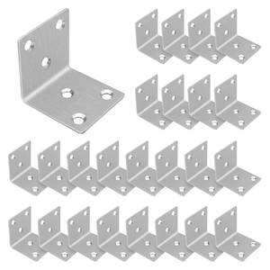lot 16325 image: 40PCS 1.5 Metal Angle Brackets,304 Stainless Steel Heavy Duty Angle Bracket with Slot, 90° L Brackets for Wood, Corner Shelf Brackets for Furniture, Book Shelf(Silver,1.5X1.5X0.08IN)
