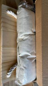 lot 19744 image: Cat Window Perch with Industrial-Grade Suction Cups - Solid Pine Wood Hammock Bed, Soft Cushion - 42 lb Capacity for Cats Inside