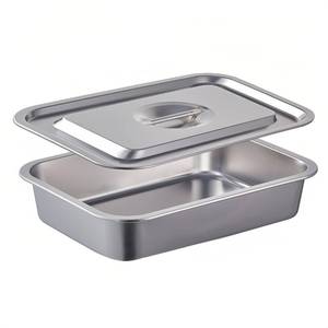 lot 19817 image: 4 Inch Extra Deep Lasagna Baking Pan with Lid, 11x14 Inch 7.4QT Large Stainless Steel Nonstick Lasagna Baking Roasting Pans Casserole Dishes for Oven with Lids(M, 1 Pack)