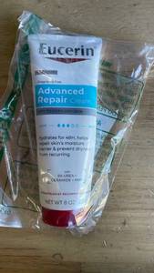 lot 20141 image: Eucerin Advanced Repair Body Cream for Very Dry Skin, Fragrance Free Daily Body Moisturizer, 8 Oz Tube
