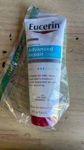 lot 20152 image: Eucerin Advanced Repair Body Cream for Very Dry Skin, Fragrance Free Daily Body Moisturizer, 8 Oz Tube