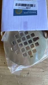 lot 20166 image: Brushed Gold Snap-in Shower Floor Drain Cover,Hidrop 4-14 OD Round Shower Strainer Grid, Easy-to-Install Replacement Cover Stainless Steel