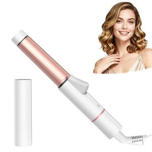 lot 20190 image: Ukliss Mini Travel Curling Iron 1 Inch, Dual Voltage 110-240V, 30s Fast Heating & Ionic Ceramic, Portable Hair Curler with Case, Perfect for Short to Medium Hair, Frizz-Free Curls (White)