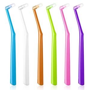 lot 20191 image: Fregum End Tuft Toothbrush for Orthodontic, Soft Bristles Angled Toothbrush for Braces, Implants, Retainers, Back Teeth, and Wisdom Teeth, 6 Pcs