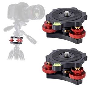 lot 20196 image: 2pcs Tripod Leveling Base, Aluminum Alloy Camera Leveler Tripod Leveler 3 Axis Tri-Wheel Head 38 Thread -5° Precision Adjustment for Macro Panoramic Photography LP64