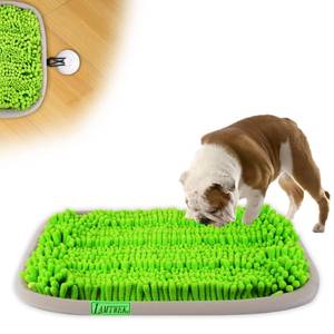 lot 20205 image: LAMTWEK Snuffle Mat for Dogs, 17 x 21 Dog Snuffle Mat Interactive Feed Game for Boredom, Encourages Natural Foraging Skills and Stress Relief, Easy to Fill Machine Washable (NEW-Green)